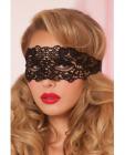Lace Eye Mask Satin Ribbon Ties Black O/S Sex Toy Product