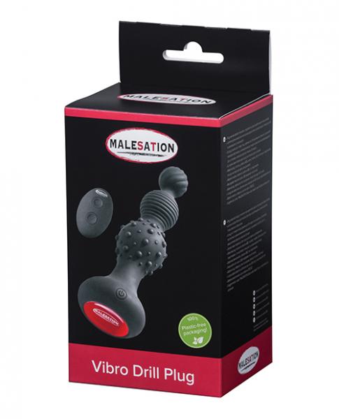 Malesation Vibro Drill Plug - Black Sex Toy Product