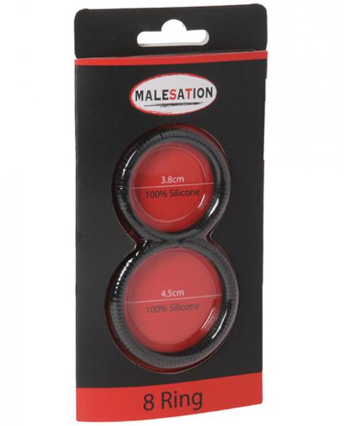 Malesation 8 Ring Black Sex Toy Product