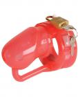 Malesation Silicone Penis Cage Small Red/Clear Sex Toy Product
