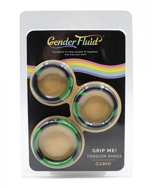 Gender Fluid Grip Me! Tension Ring Set - Camo Sex Toy Product