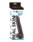 Get Lucky 9.0" Real Skin Series - Dark Brown Sex Toy Product