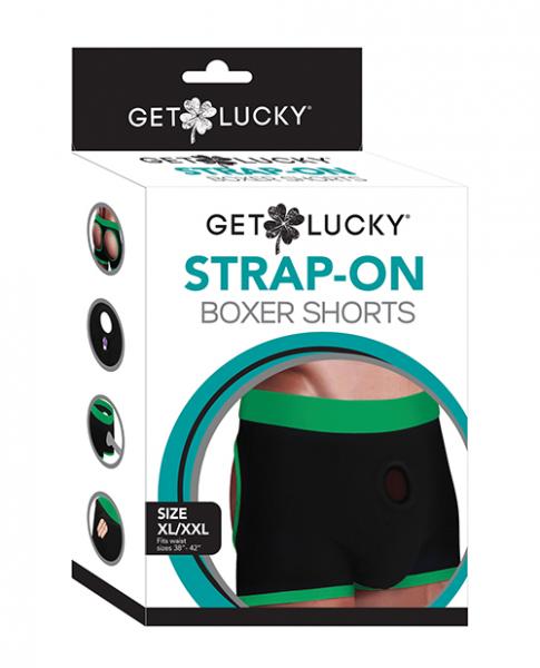 Get Lucky Strap On Boxers - Xl-xxl Black/green Sex Toy Product