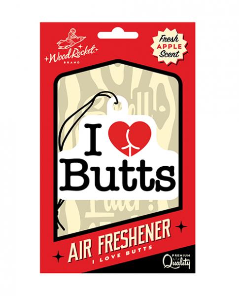 '=wood Rocket I Love Butts Air Freshener - Apple Sex Toy Product