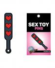 Wood Rocket Sex Toy Hearts Paddle Pin - Black/red Sex Toy Product