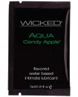 Wicked Aqua Lubricant .10 fluid ounce Packet Candy Apple Sex Toy Product