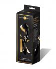 Secret Kisses 7.5" Handblown Double Ended Dildo - Black/gold Sex Toy Product