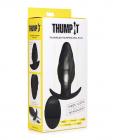 Thump It Kinetic Thumping 7x Swirled Anal Plug - Black Sex Toy Product