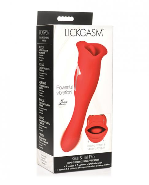 Shegasm Lickgasm Kiss + Tell Pro Dual Ended Kissing Vibrator - Red Sex Toy Product