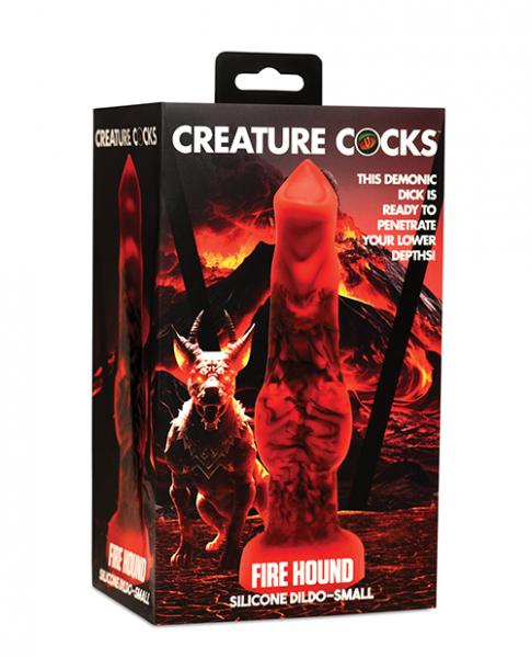 Creature Cocks Fire Hound Silicone Dildo - Small Red Sex Toy Product