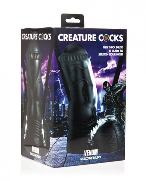 Creature Cocks Venom Silicone Dildo - Black Sex Toy Product