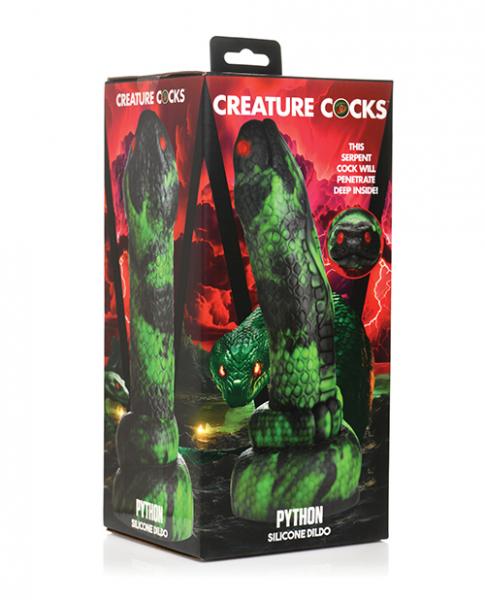 Creature Cocks Python Silicone Dildo - Black/green Sex Toy Product