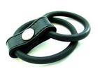 Cock Ring Double Ringer Nitrile Black