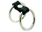 Leather/Metal Double Cockring