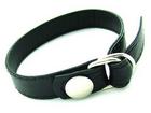 Cock Ring Leather D Ring W/Snap Black