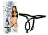 Lover's thong with stroker beads o/s black