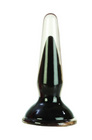 Crystal cote butt plug, black