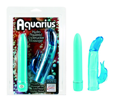 Aquarius hydro powered underwater massager, blue