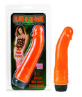 Glow in the dark jelly penis vibe 6.75in, orange