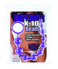 Silicone x-10 beads - purple