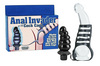 Anal invader w/cock cage 4.5in butt plug w/latex cage
