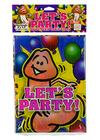 Let's party! table cloth  6' x 4'.3in