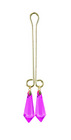 Cleopatra clit clip - crystal purple diamonds