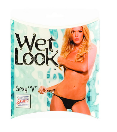 Wet Look Lingerie Sexy V