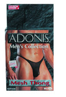 Mens adonis mesh thong black o/s