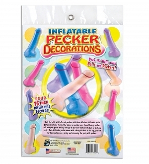 Inflatable pecker decorations 4 piece