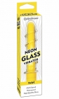 Neon glass waterproof vibrator - multi speed yellow