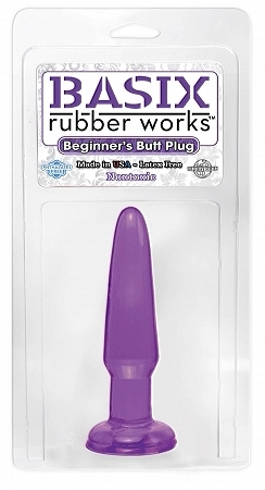 Basix 3.5in BeginnerS Butt Plug Purple