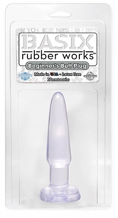 Basix 3.5in Beginner Butt Plug Clear