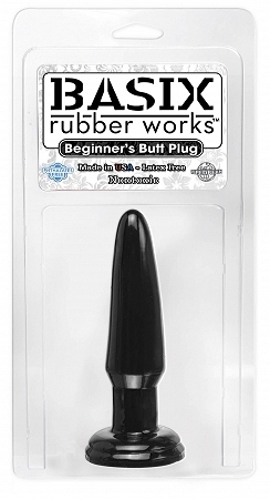 Basix 3.5in Beginner Butt Plug Black