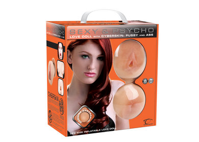Sexy and psycho inflatable love doll w/cyberskin pussy and ass