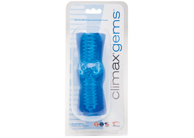 Climax gems hand job stroker - aquamarine