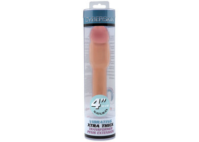 CyberSkin Vibrating Penis Extension 4in