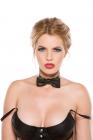 Black Faux Leather Bow Tie Collar O/S Sex Toy Product