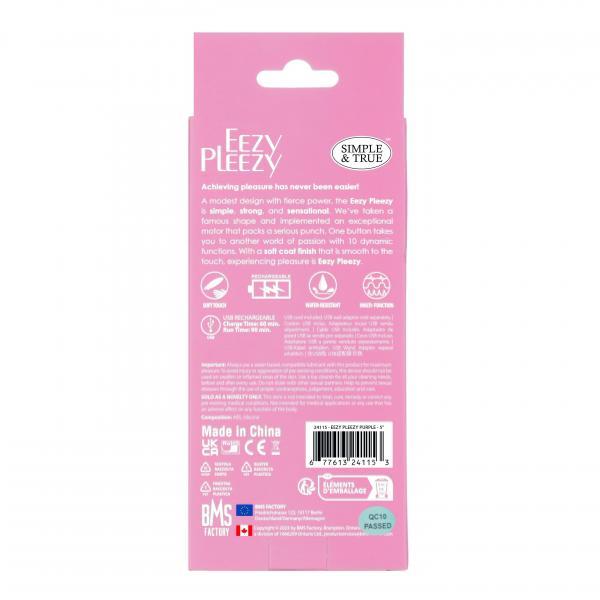 Powerbullet Eezy Pleezy 5 In Vibe Rechargeable Pink Sex Toy Product