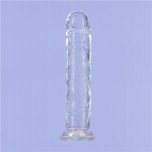 Addiction Crystal 9 Vertical Dong Clear Tpe W/ Bullet " Sex Toy Product