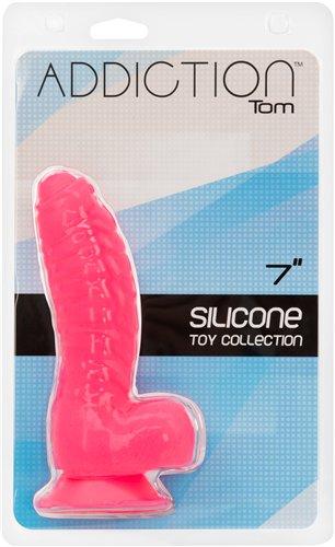 Addiction Tom 7 inches Dildo Hot Pink  Sex Toy Product