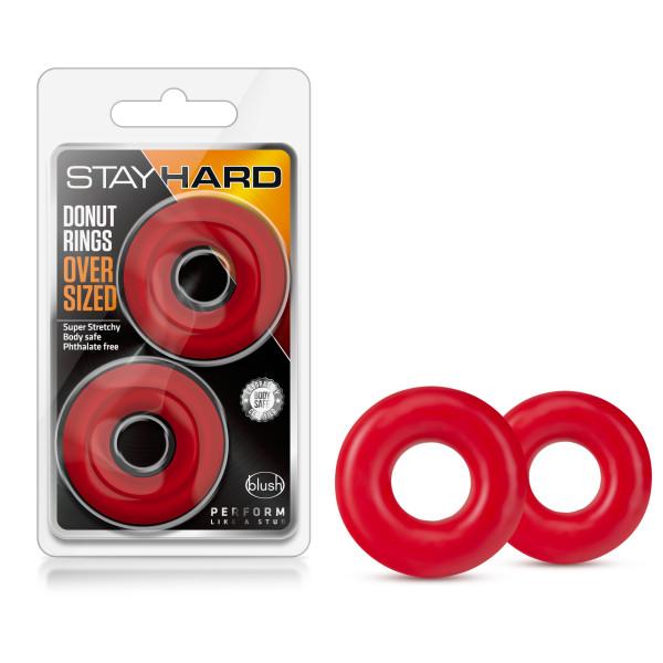 Stay Hard Donut Rings Red Oversized Sex Toy Product