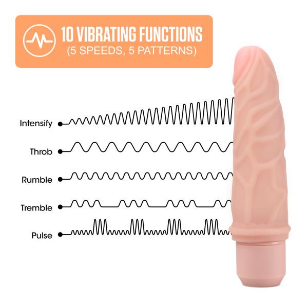 Dr. Skin Silicone Dr. Robert 7 In Vibrating Dildo Beige Sex Toy Product