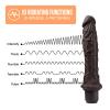 Dr. Skin Silicone Dr. Richard 9in Vibrating Dildo Brown Sex Toy Product Image 3