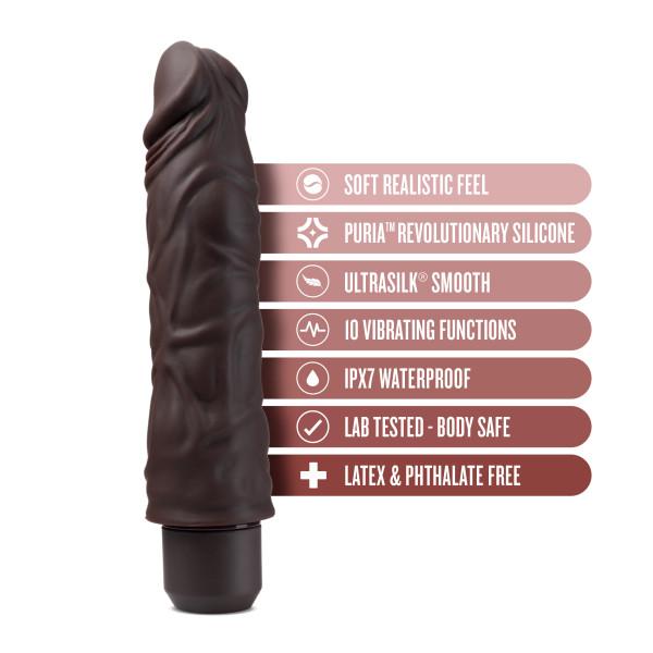 Dr. Skin Silicone Dr. David 8 In Vibrating Dildo Brown Sex Toy Product