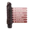 Dr. Skin Silicone Dr. David 8 In Vibrating Dildo Brown Sex Toy Product Image 2