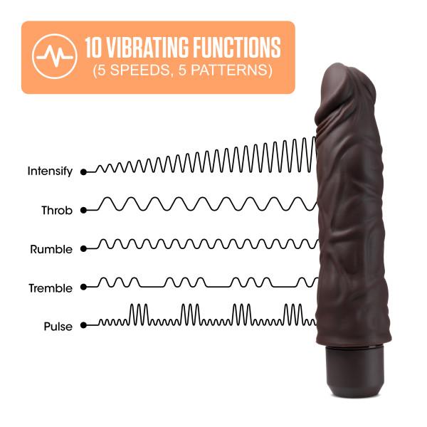 Dr. Skin Silicone Dr. David 8 In Vibrating Dildo Brown Sex Toy Product