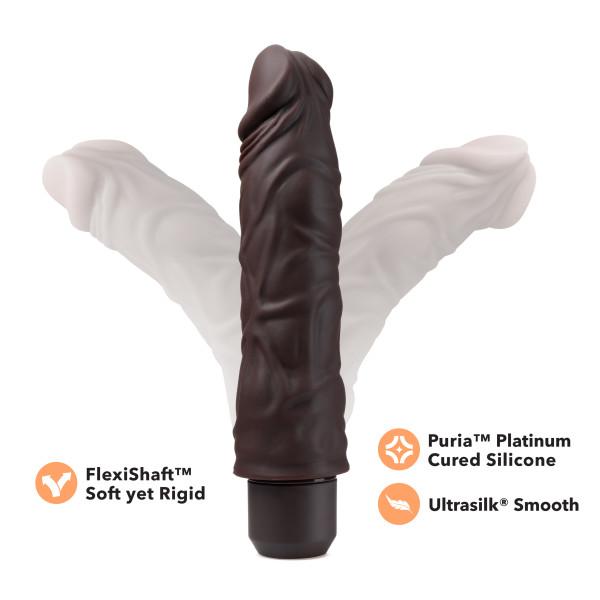 Dr. Skin Silicone Dr. David 8 In Vibrating Dildo Brown Sex Toy Product