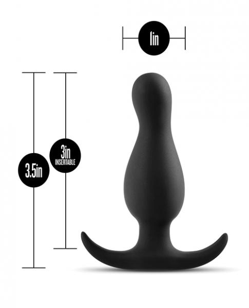 Anal Adventures Platinum Curve Plug Black Sex Toy Product