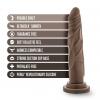 Dr. Skin Silicone Dr. Carter 7 In Chocolate Sex Toy Product Image 4
